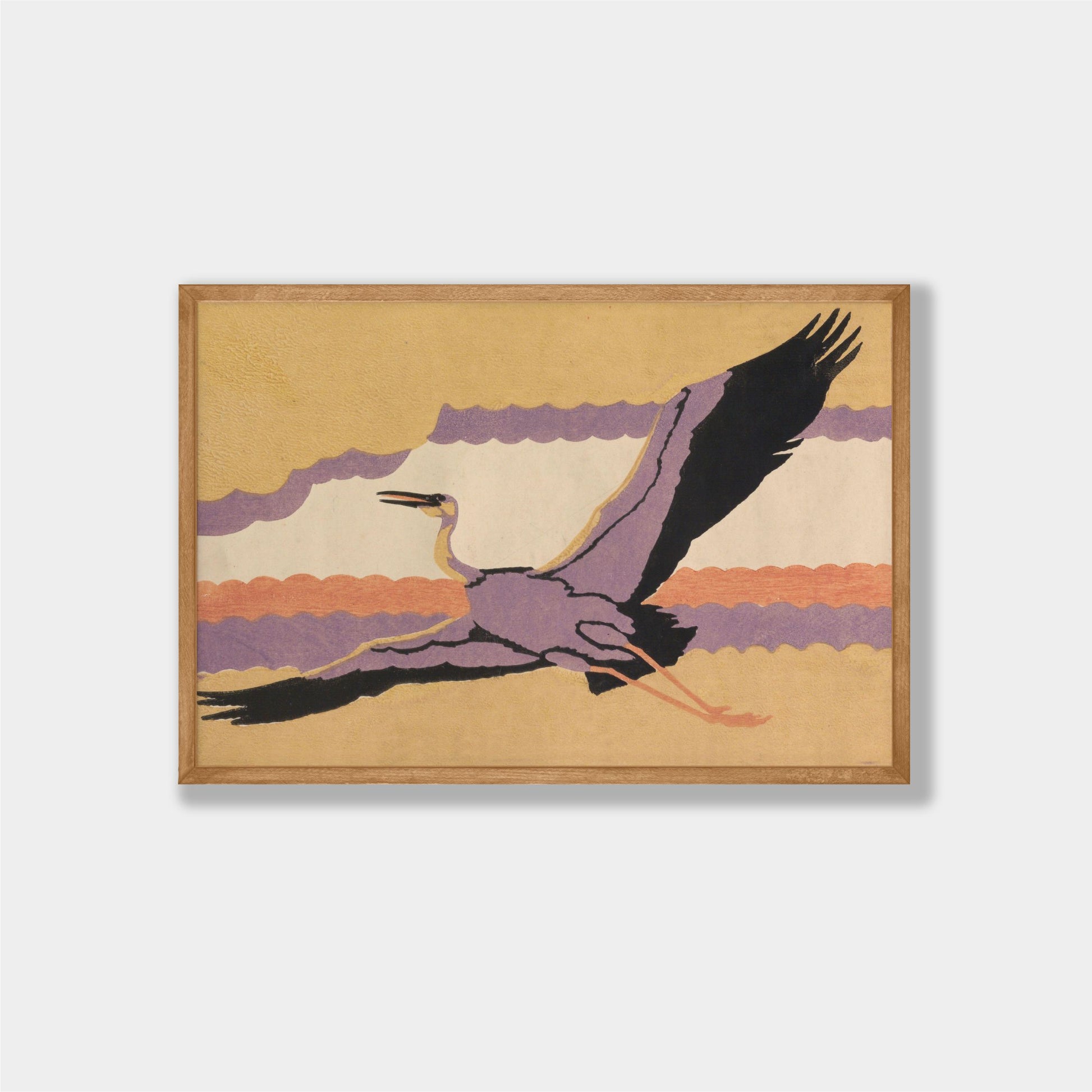 Vintage Bird Japanese Art Print-Art Prints-The Design Craft