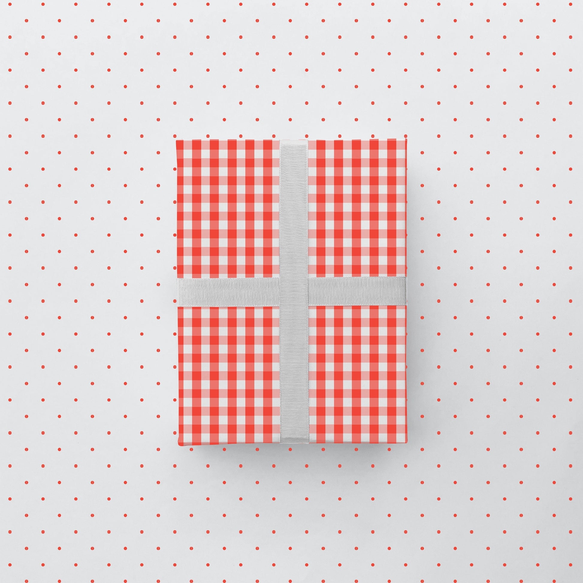 Vintage Red Gingham Gift Wrap-Gift Wrapping-The Design Craft