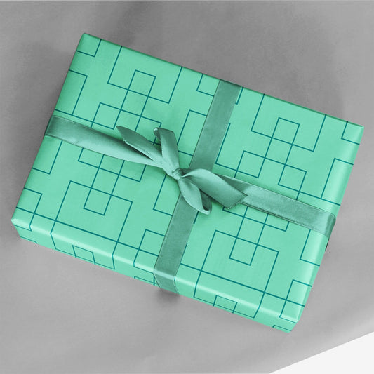 Vivid Jade Chinese Lattice Gift Wrap-Gift Wrapping-The Design Craft