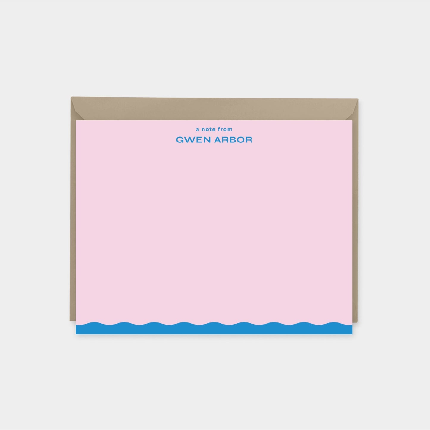 Wavy Edge Note Card II-Greeting & Note Cards-The Design Craft