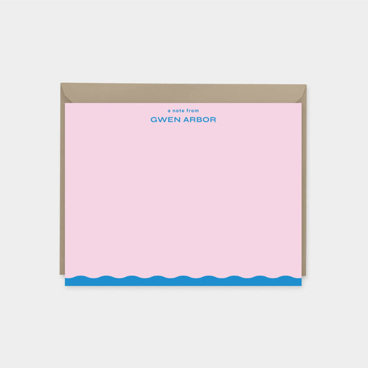 Wavy Edge Note Card II-Greeting & Note Cards-The Design Craft