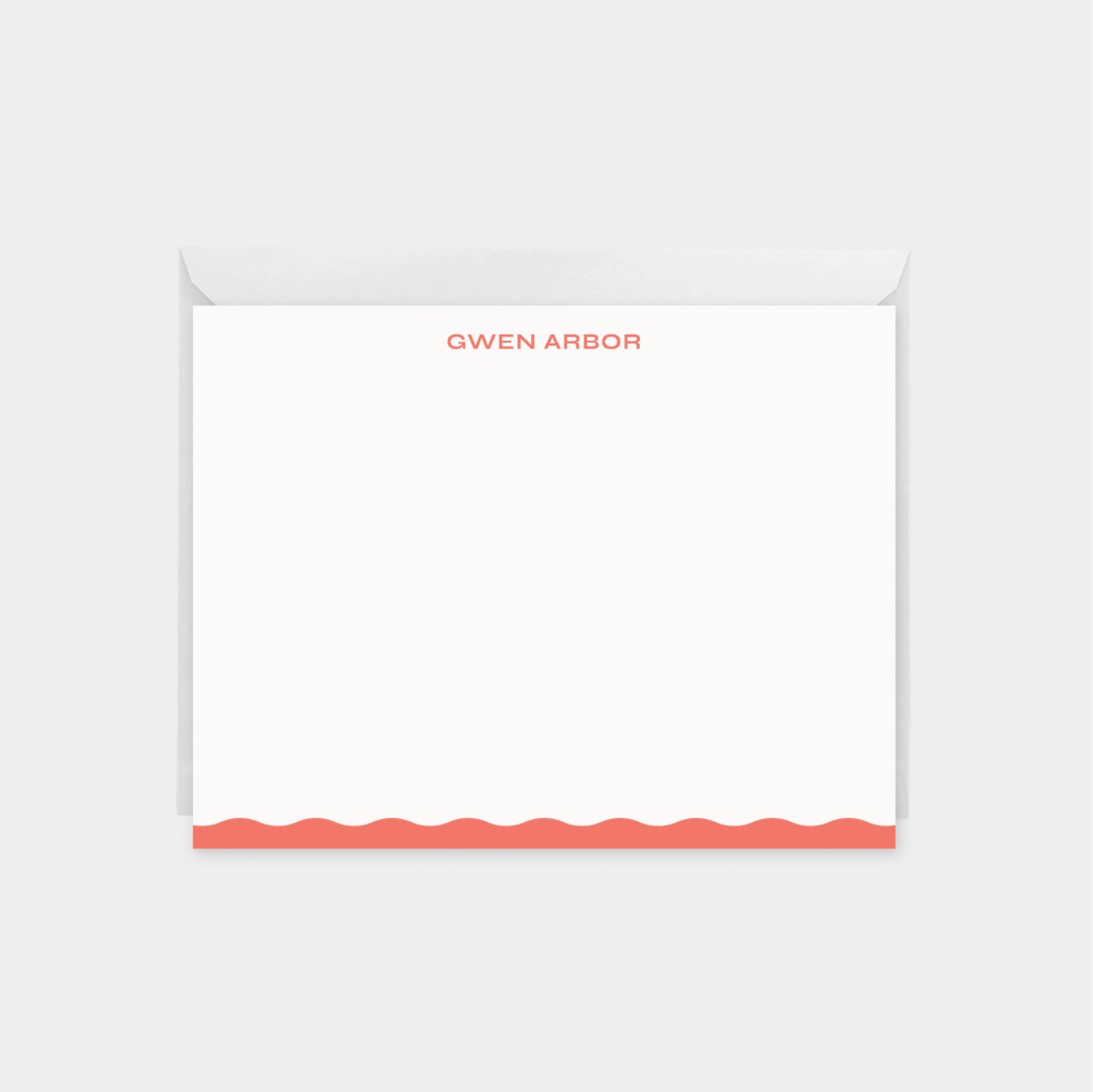 Wavy Edge Thank You Note Card XVII,-Greeting & Note Cards-The Design Craft