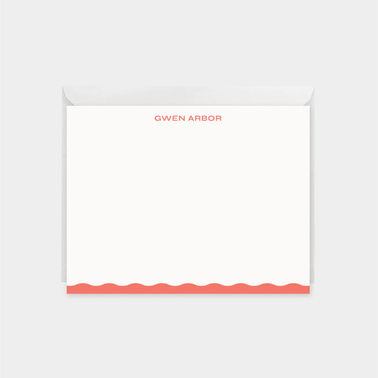 Wavy Edge Thank You Note Card XVII,-Greeting & Note Cards-The Design Craft