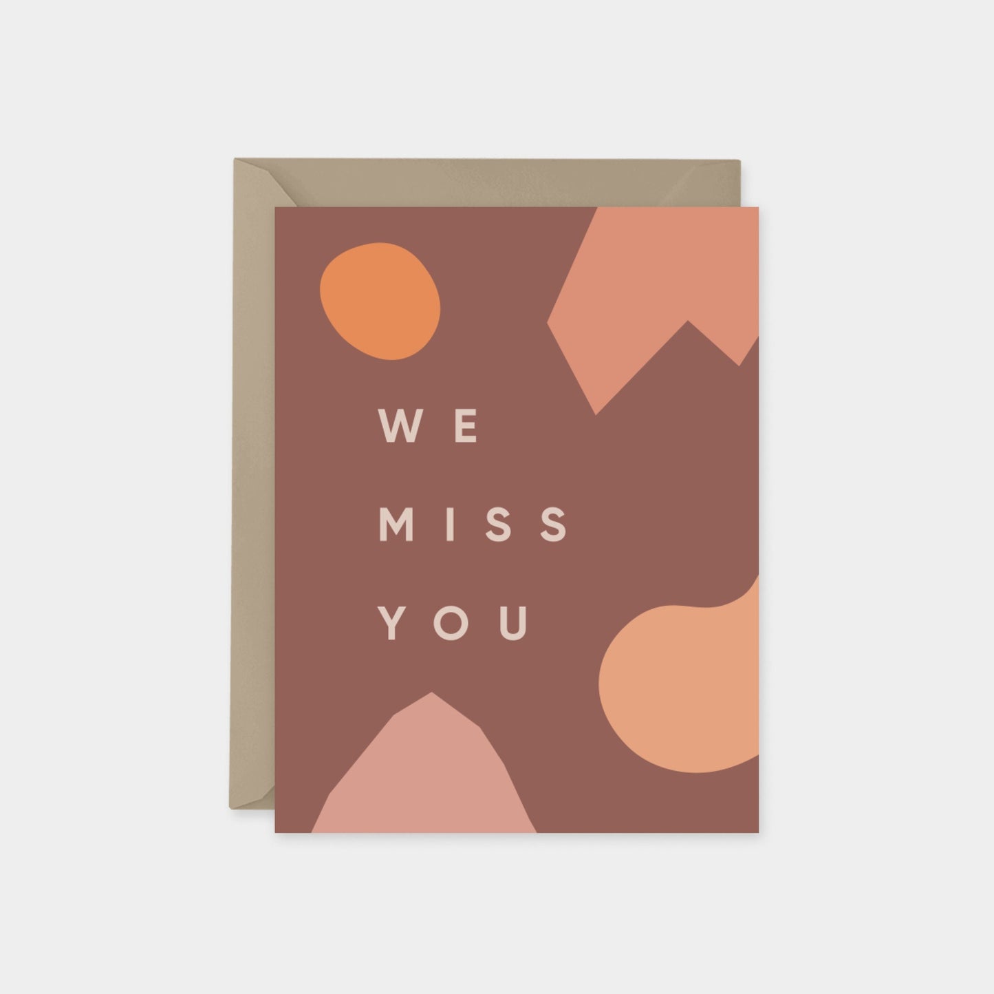 "We Miss You" Terracotta Blush Card-Greeting & Note Cards-The Design Craft