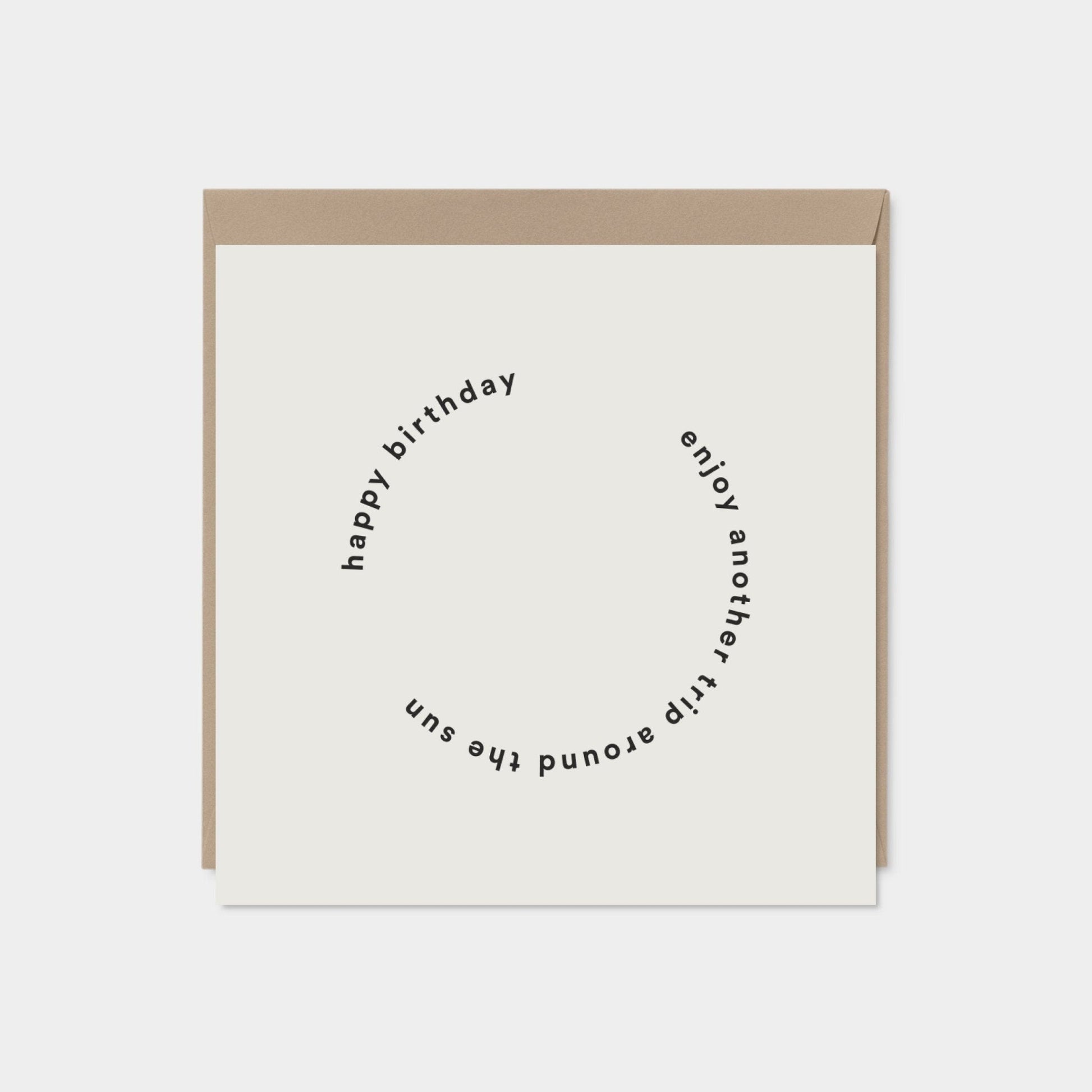 White "Another Trip Around the Sun" Birthday Card-Greeting & Note Cards-The Design Craft