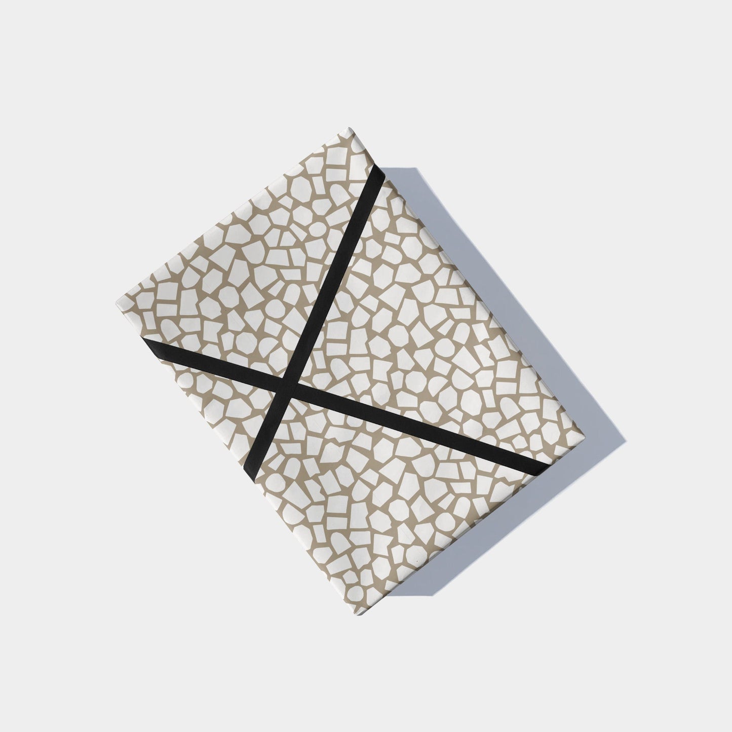 White Mosaic Cut Out Gift Wrap-Gift Wrapping-The Design Craft