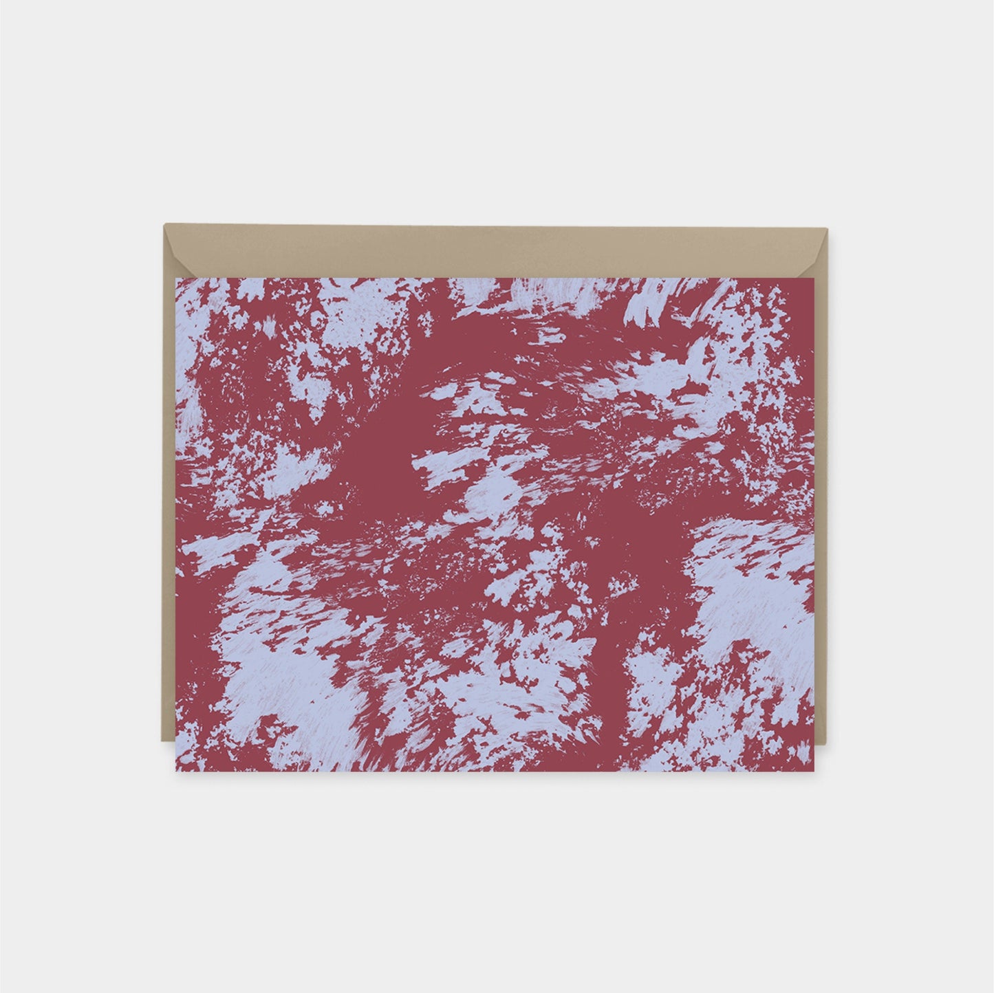 Wine and Periwinkle Painted Texture Note-Greeting & Note Cards-The Design Craft
