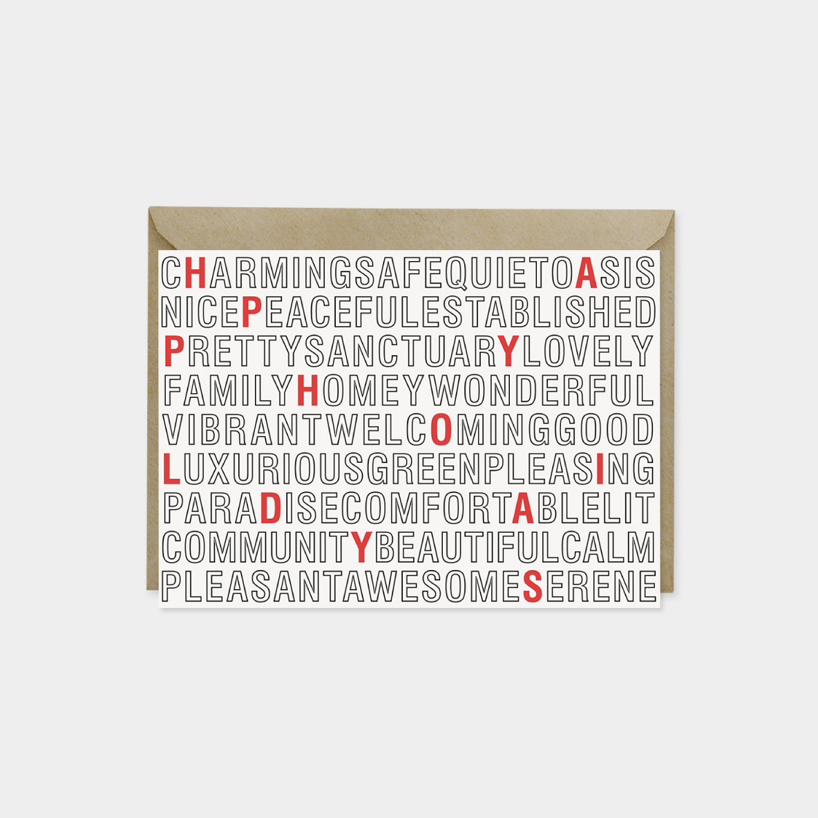 Word Search Holiday Card-Greeting & Note Cards-The Design Craft