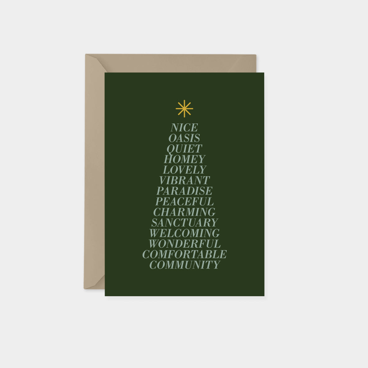 Word Tree Holiday Card-Greeting & Note Cards-The Design Craft