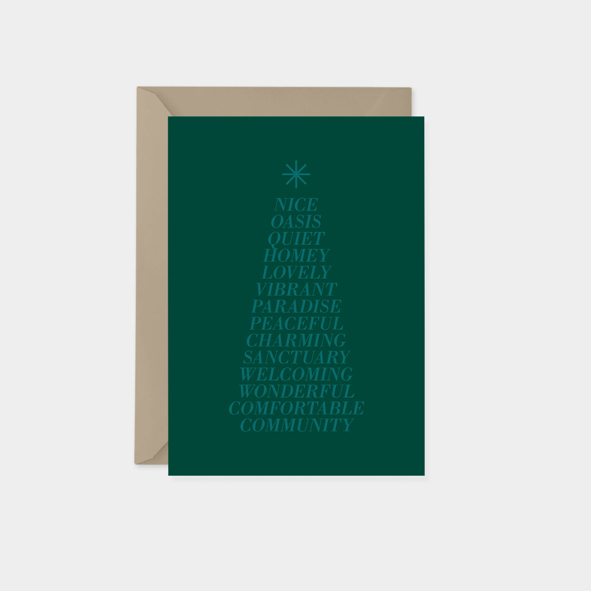 Word Tree Holiday Card III-Greeting & Note Cards-The Design Craft