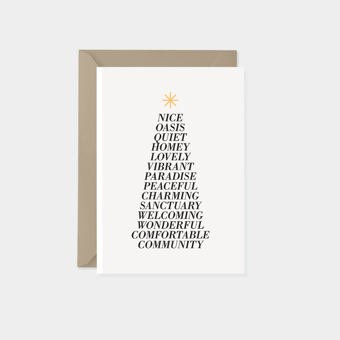 Word Tree Holiday Card IV-Greeting & Note Cards-The Design Craft