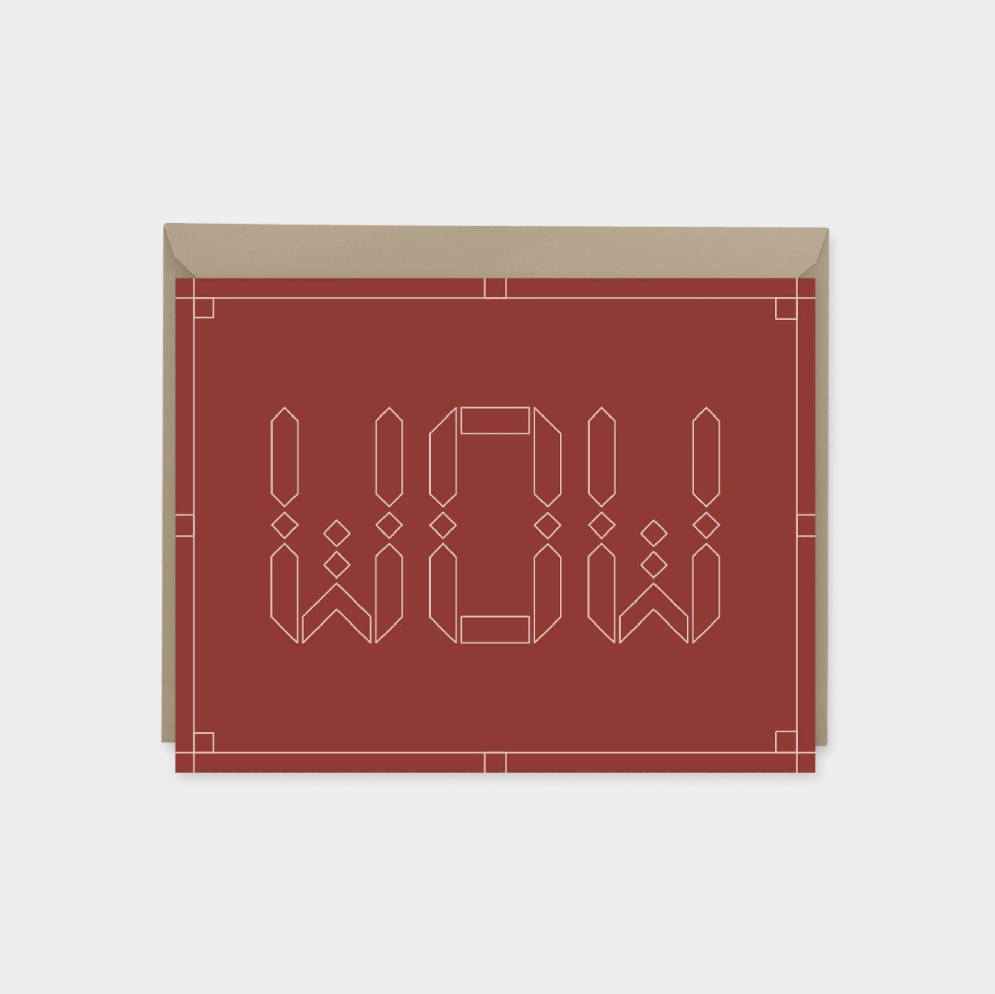 "Wow" Maroque Celebration Card III-Greeting & Note Cards-The Design Craft