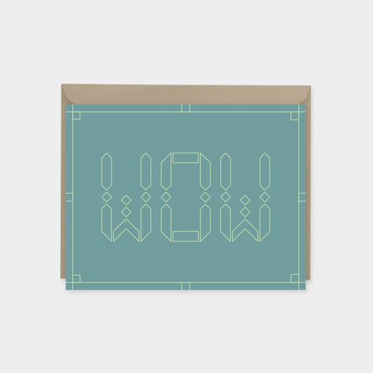 "Wow" Maroque Celebration Card IV-Greeting & Note Cards-The Design Craft