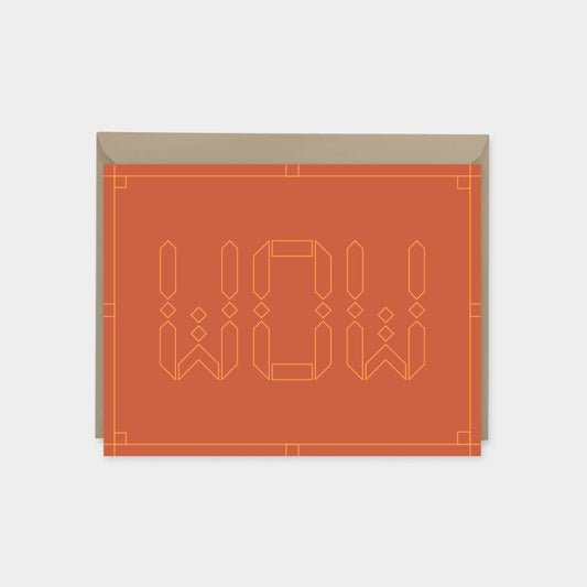 "Wow" Maroque Celebration Card VI-Greeting & Note Cards-The Design Craft