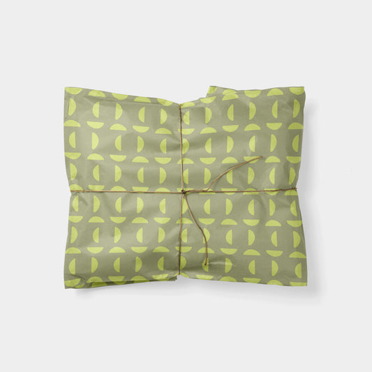 Yellow Crescent Stamp Gift Wrap