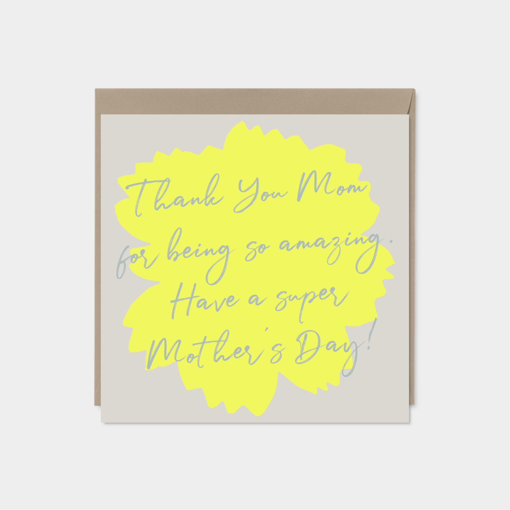 Yellow Flower Silhouette Card with-Greeting & Note Cards-The Design Craft