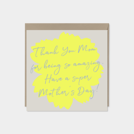 Yellow Flower Silhouette Card with-Greeting & Note Cards-The Design Craft