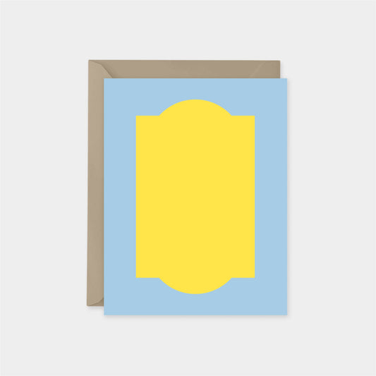 Yellow Neo Shape Art Card