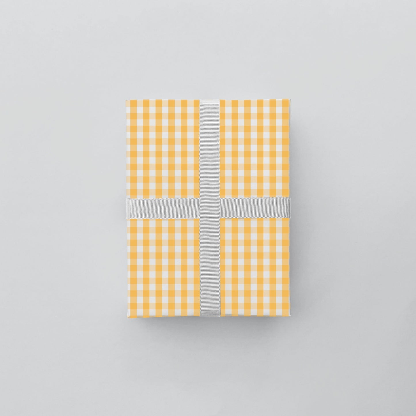 Yellow Vintage Gingham Gift Wrap-Gift Wrapping-The Design Craft