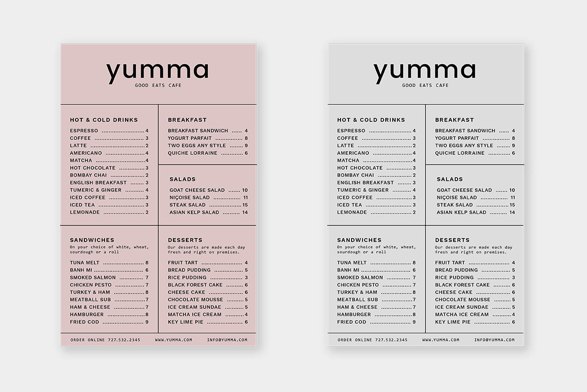 Yumma Menu-Design Template-The Design Craft