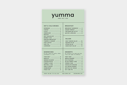 Yumma Menu-Design Template-The Design Craft