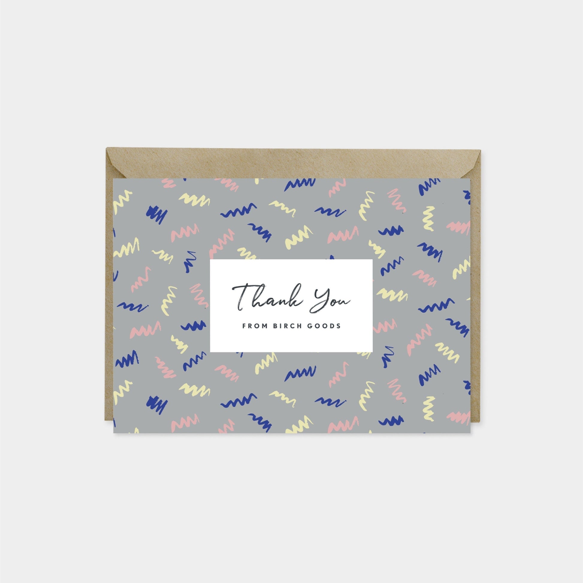 Zig Zag Brush Pattern Card-Greeting & Note Cards-The Design Craft