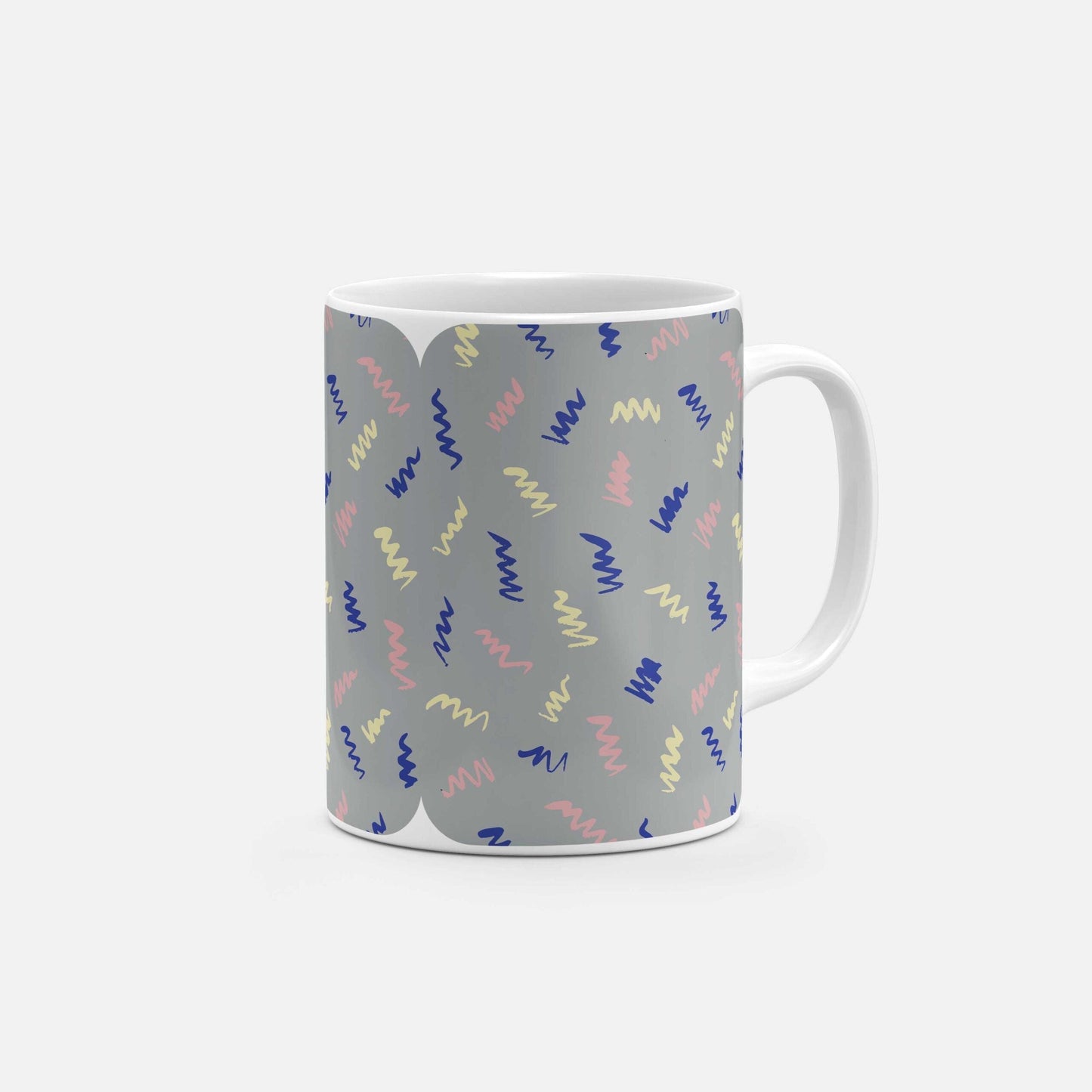 Zig Zag Brush Pattern Mug-Mugs-The Design Craft