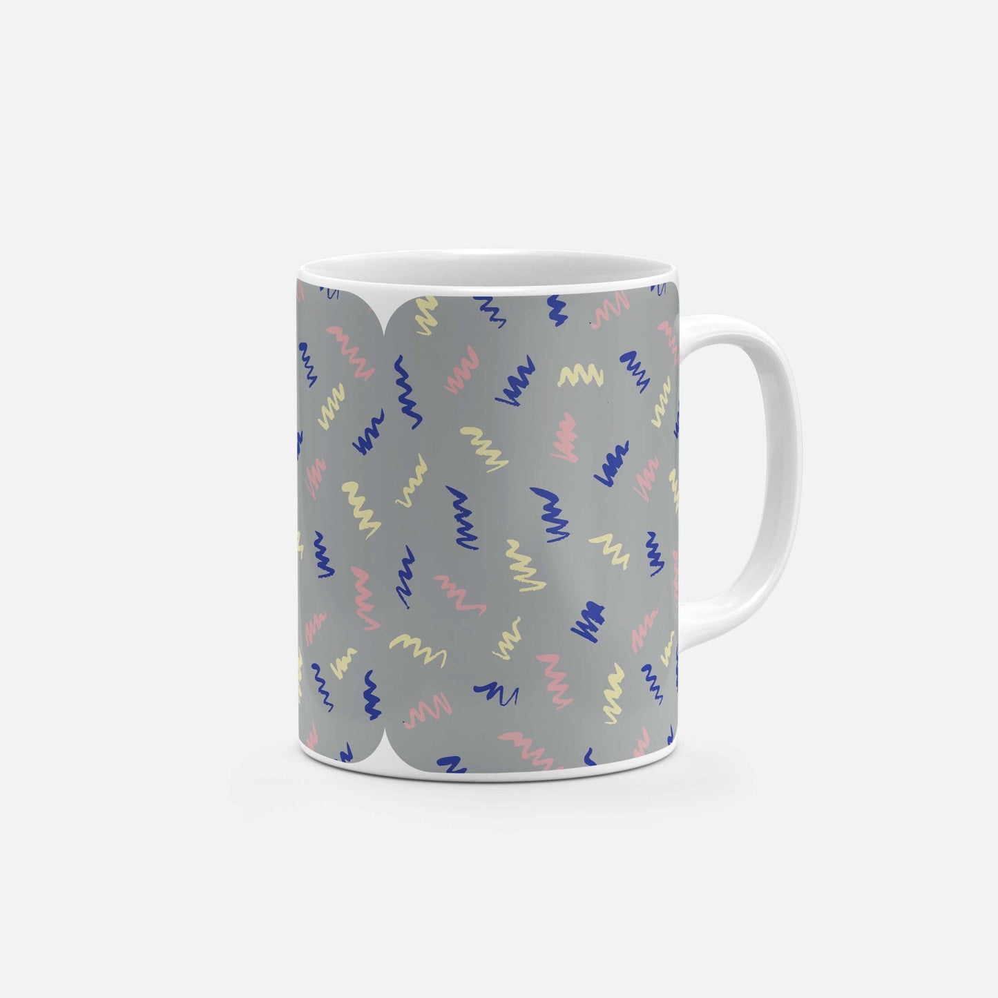 Zig Zag Brushstroke Mug-The Design Craft