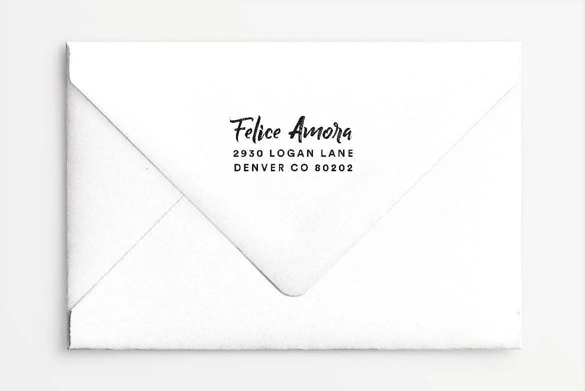 Address Stamp, Wedding Stationery