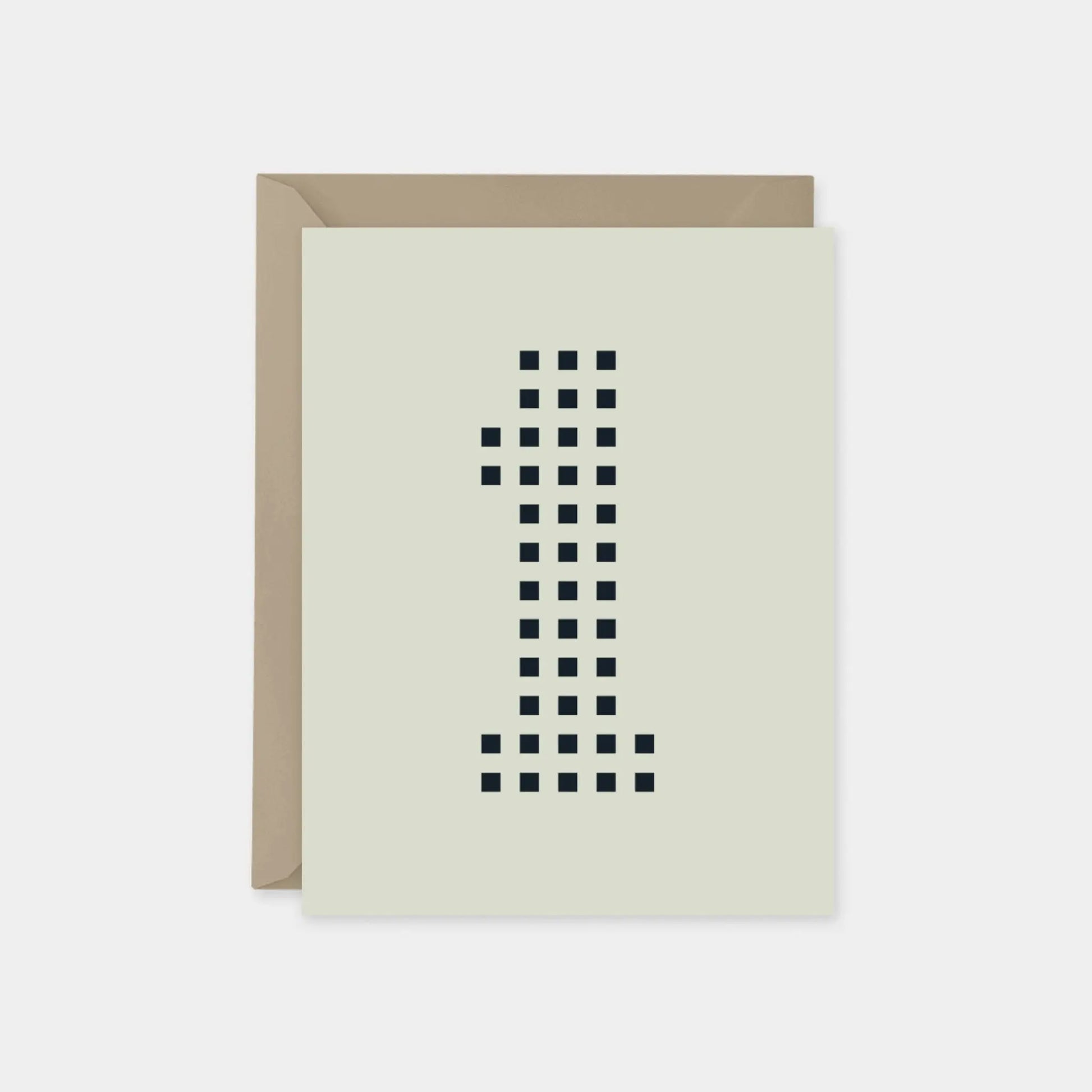 Age 1 Stencil Number Birthday Card