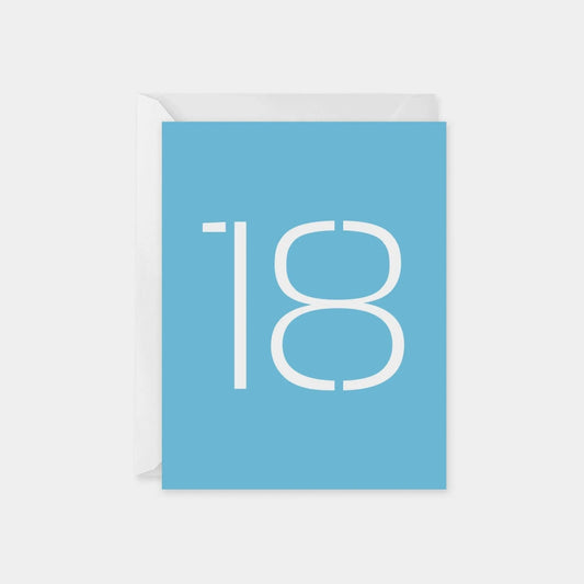 Age 18 Stencil Birthday Card