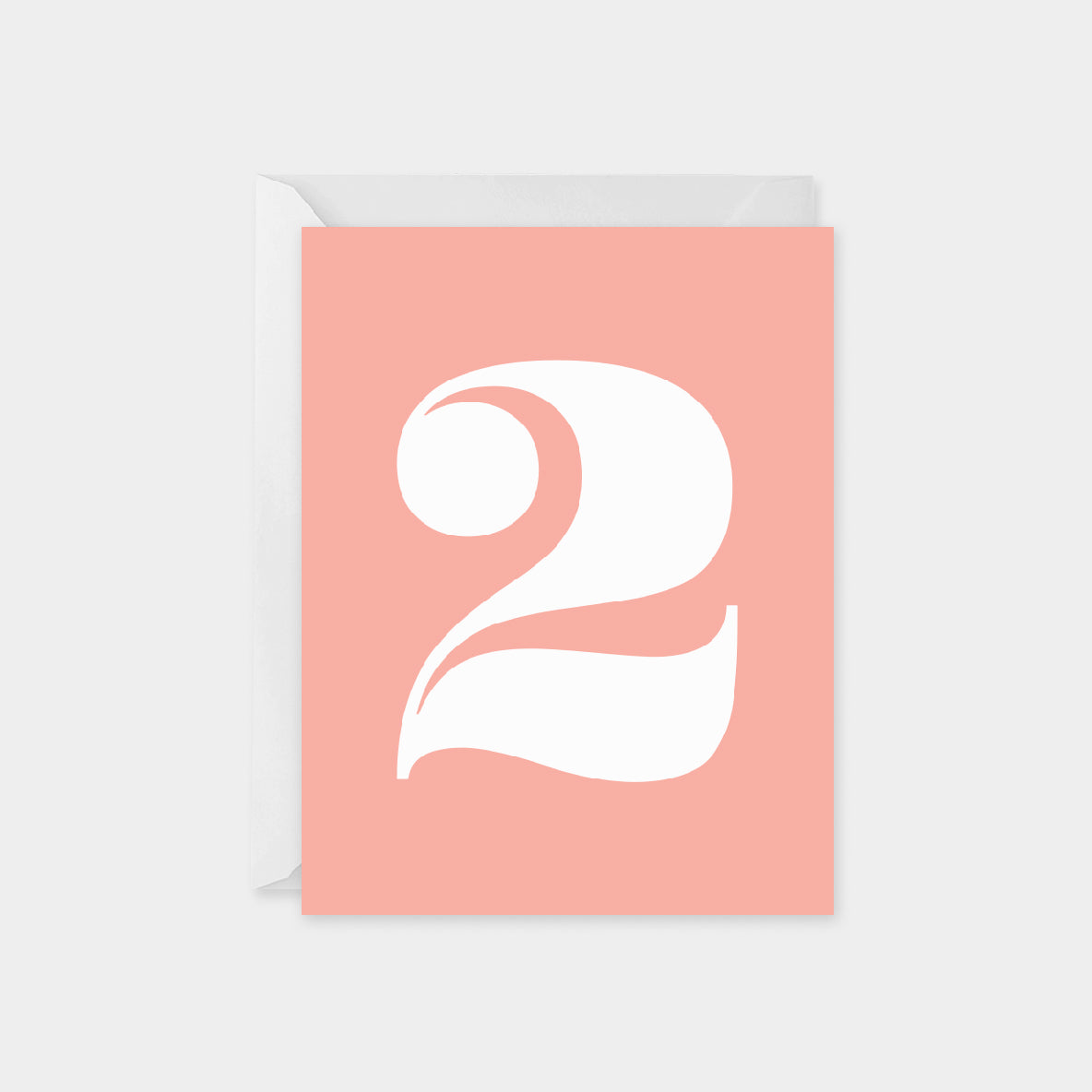 Age 2 Serif Number Birthday Card