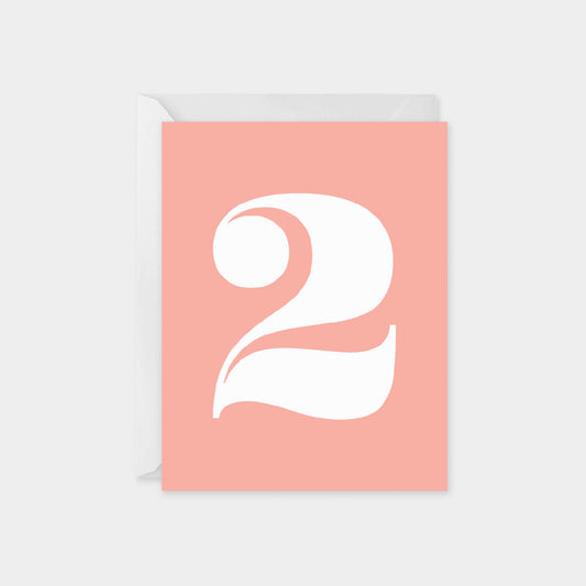 Age 2 Serif Number Birthday Card