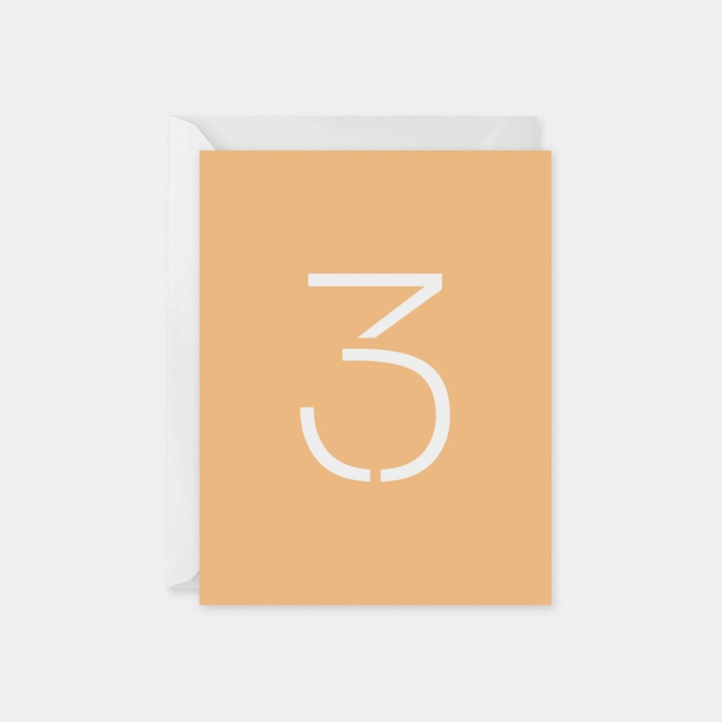 Age 3 Stencil Number Birthday Card