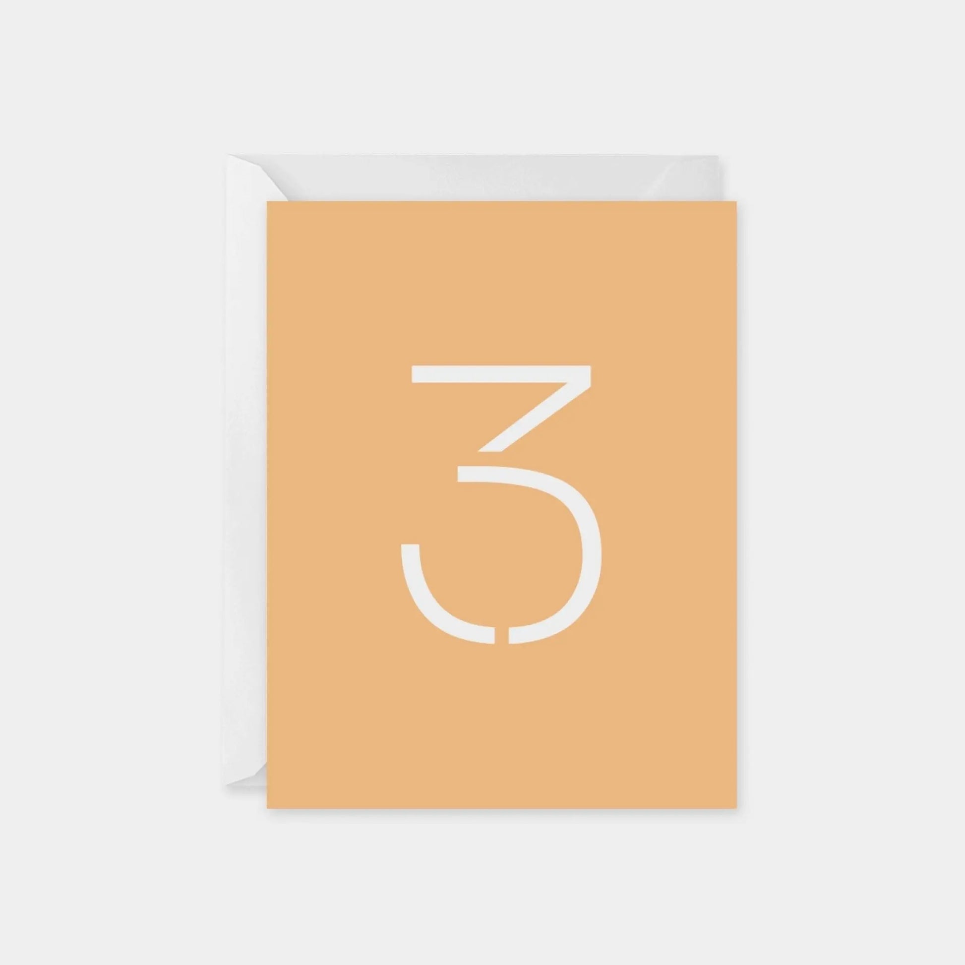 Age 3 Stencil Number Birthday Card