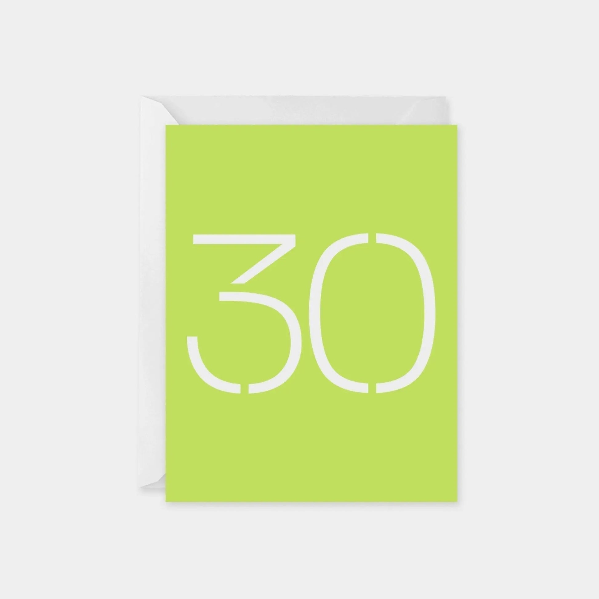 Age 30 Stencil Number Birthday Card