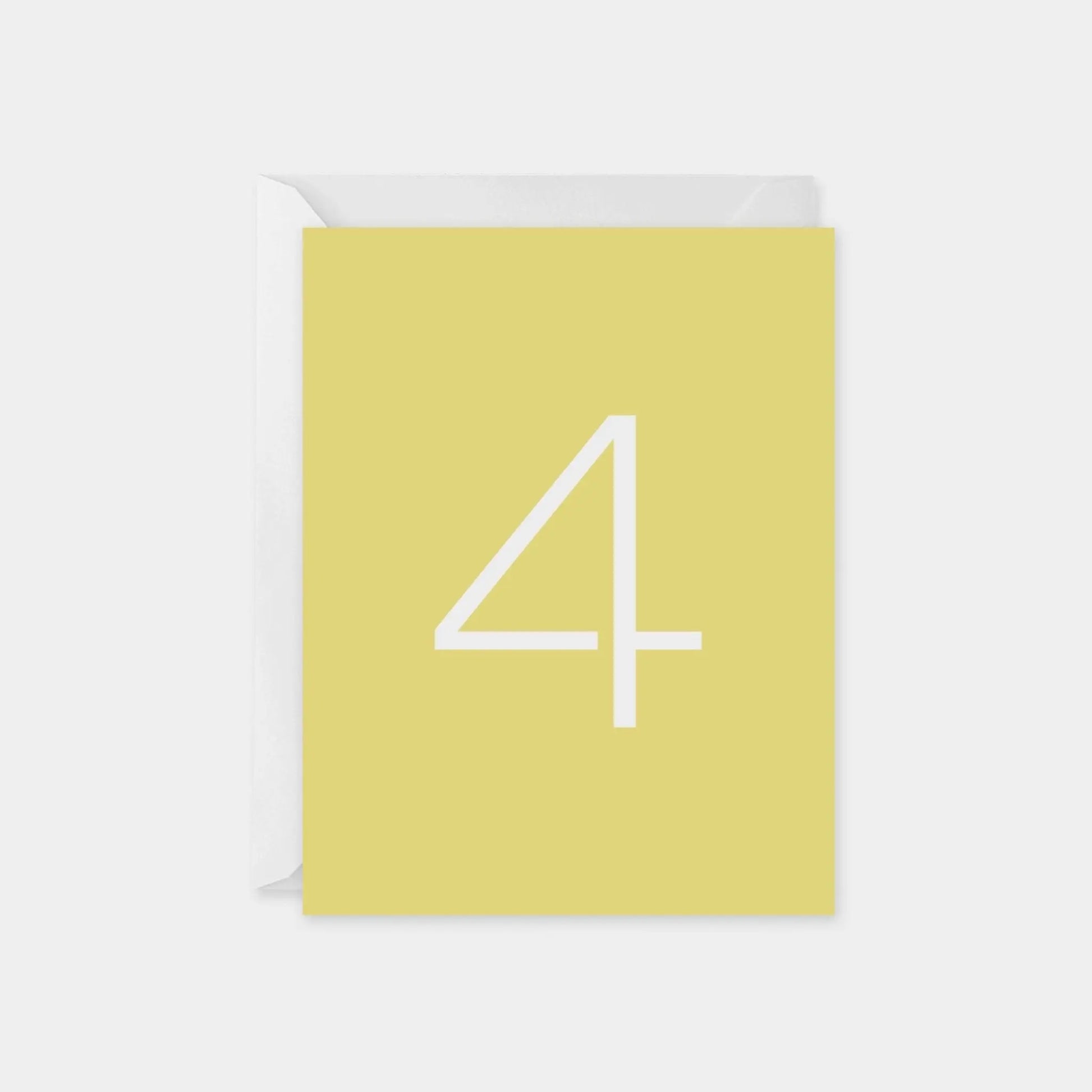 Age 4 Stencil Number Birthday Card