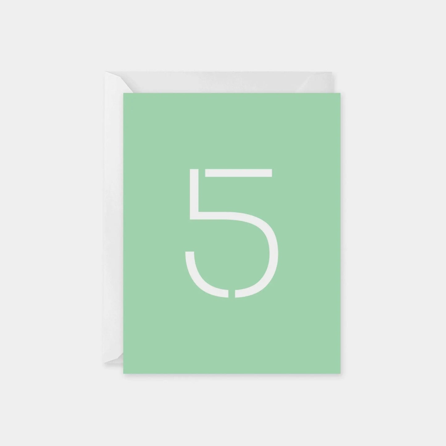 Age 5 Stencil Number Birthday Card