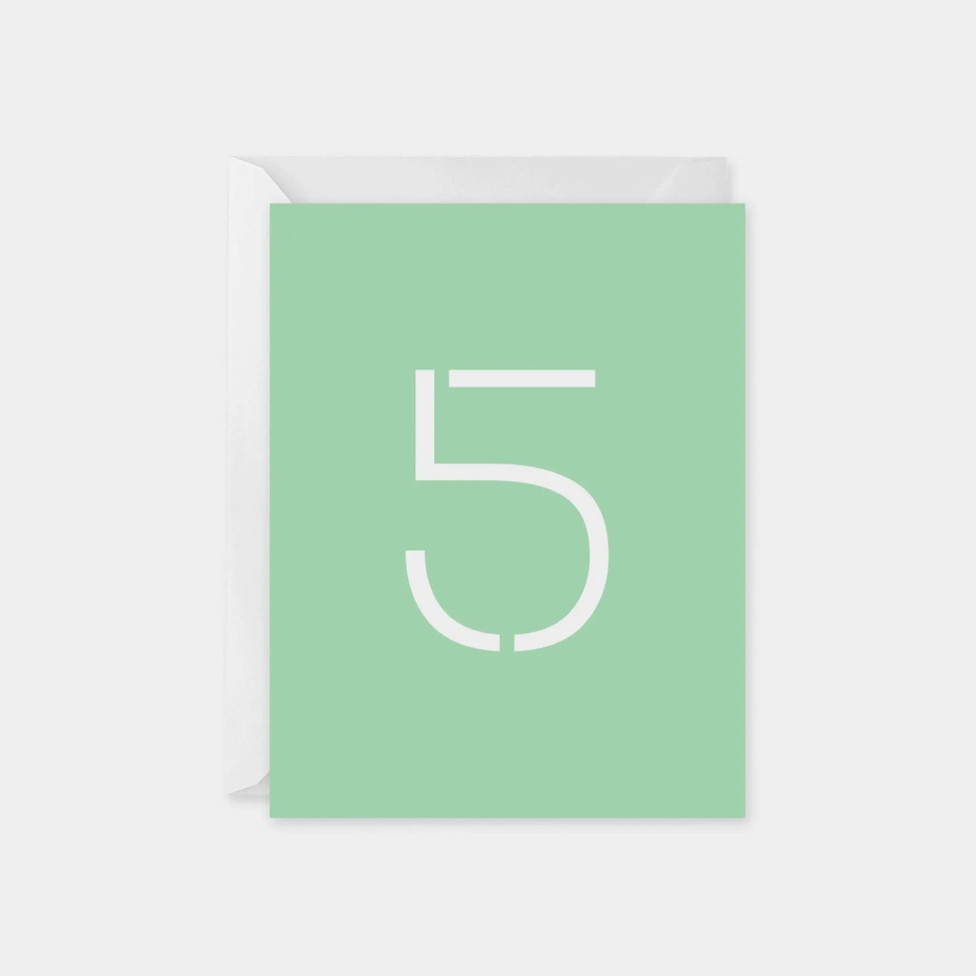 Age 5 Stencil Number Birthday Card