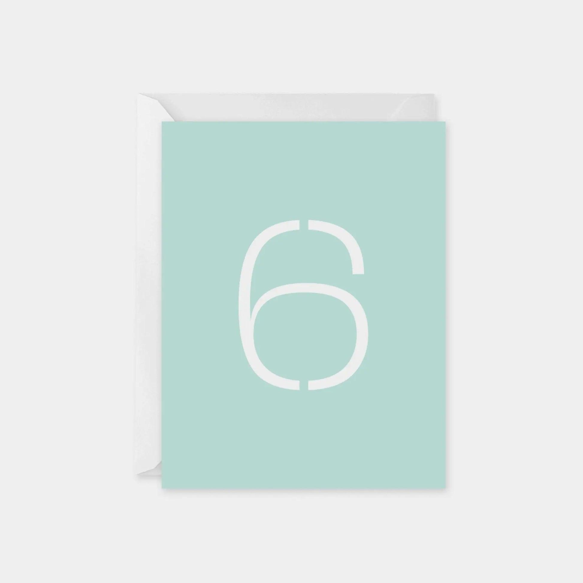 Age 6 Stencil Number Birthday Card