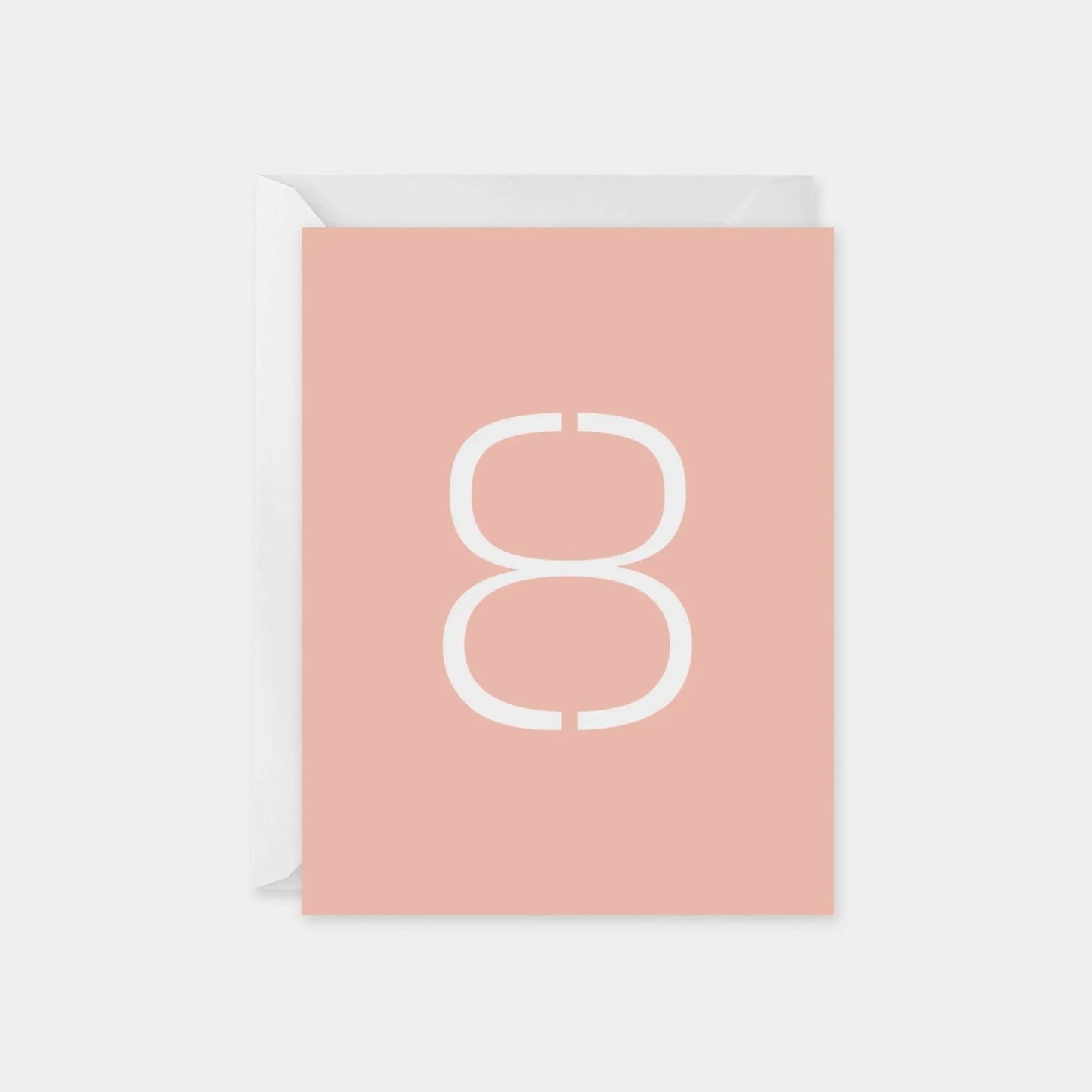 Age 8 Stencil Number Birthday Card