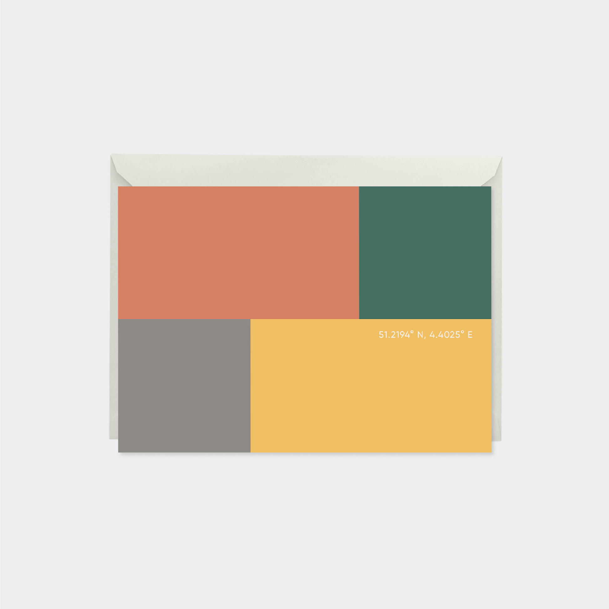 Antwerp Belgium Color Coordinates Travel Card