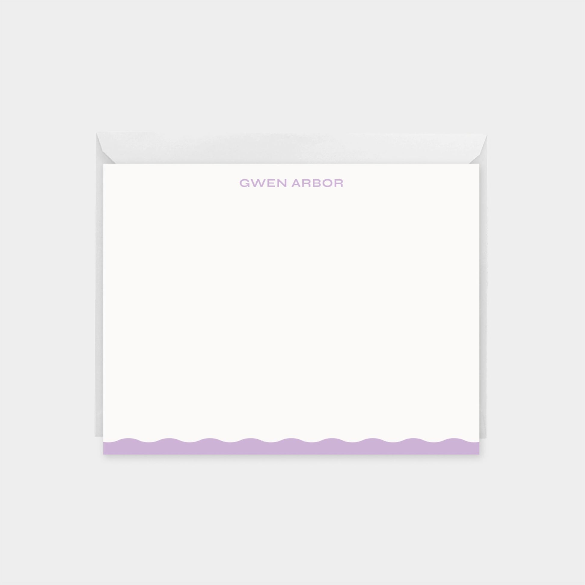Baby Shower Wavy Edge Note Cards