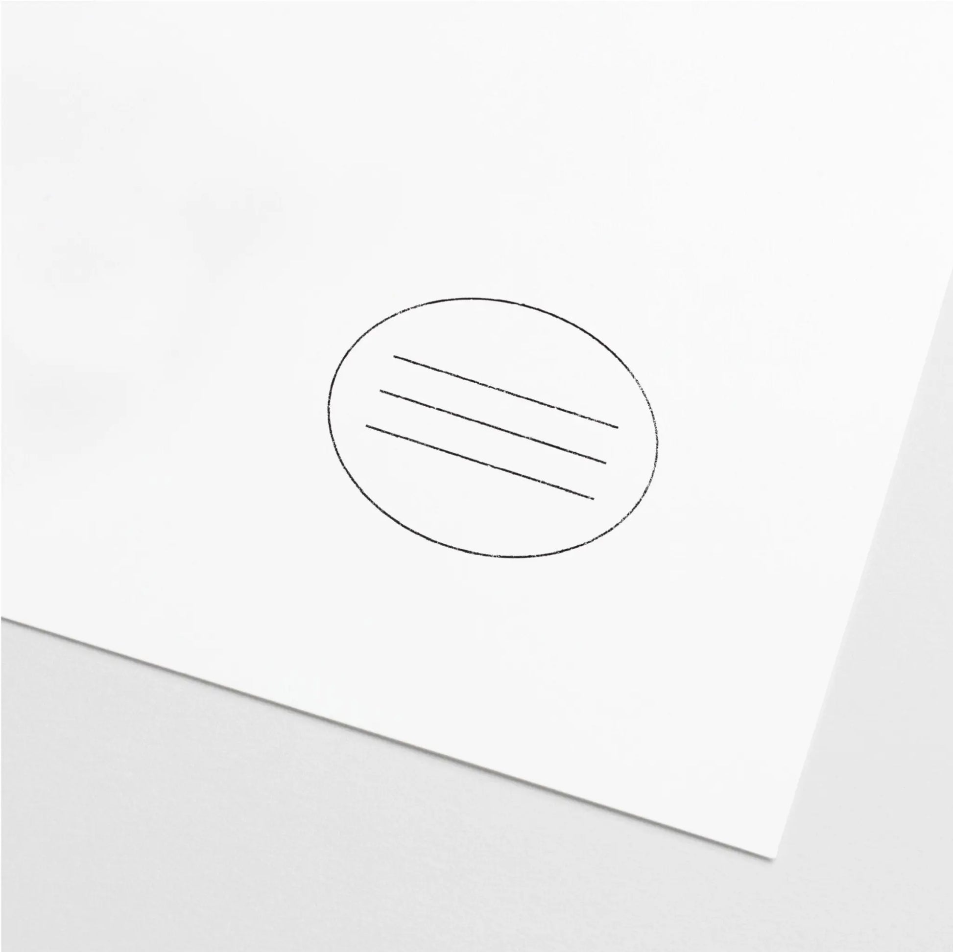 Badge Lined Oval Stamp