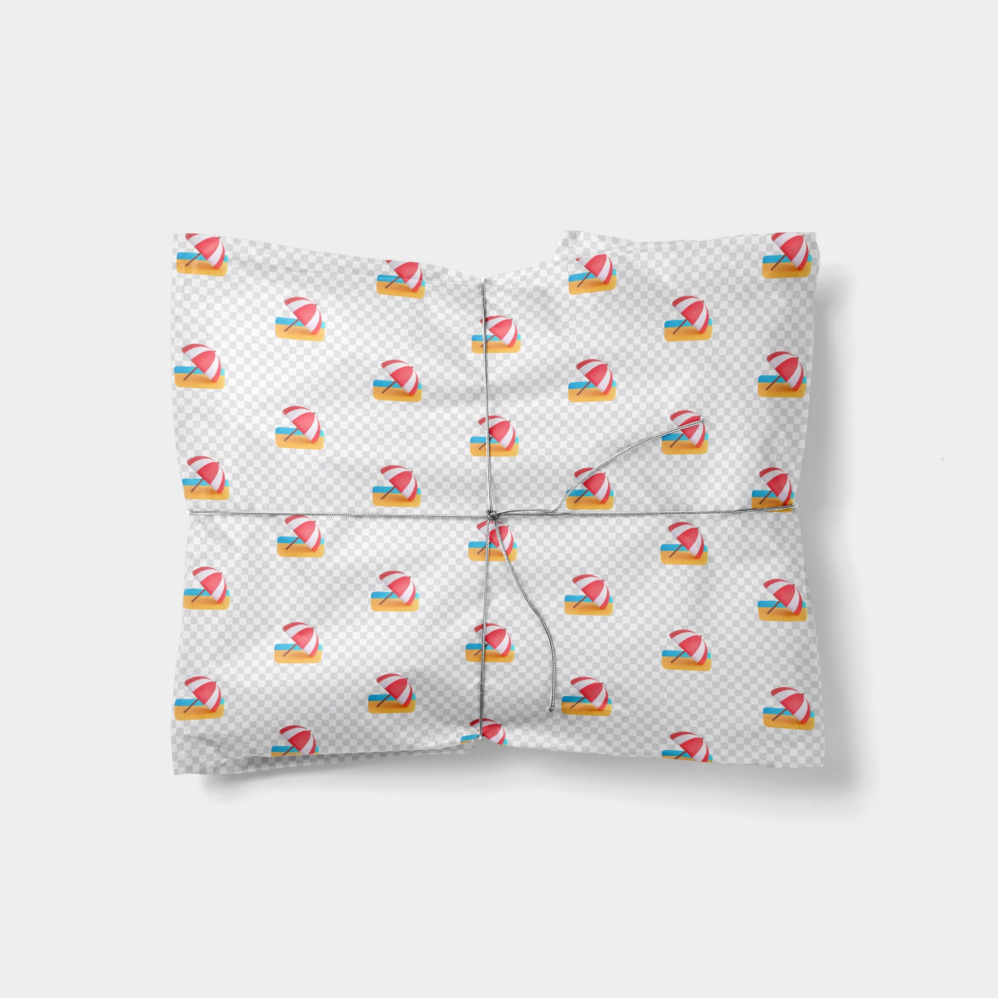 Beach Umbrella Vacation Emoji Gift Wrap