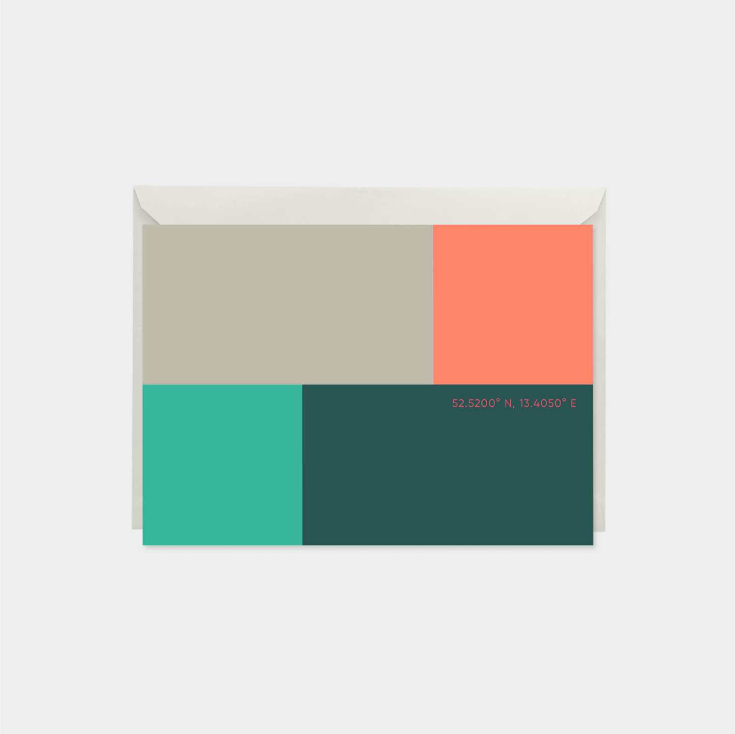 Berlin Germany Color Coordinates Travel Card