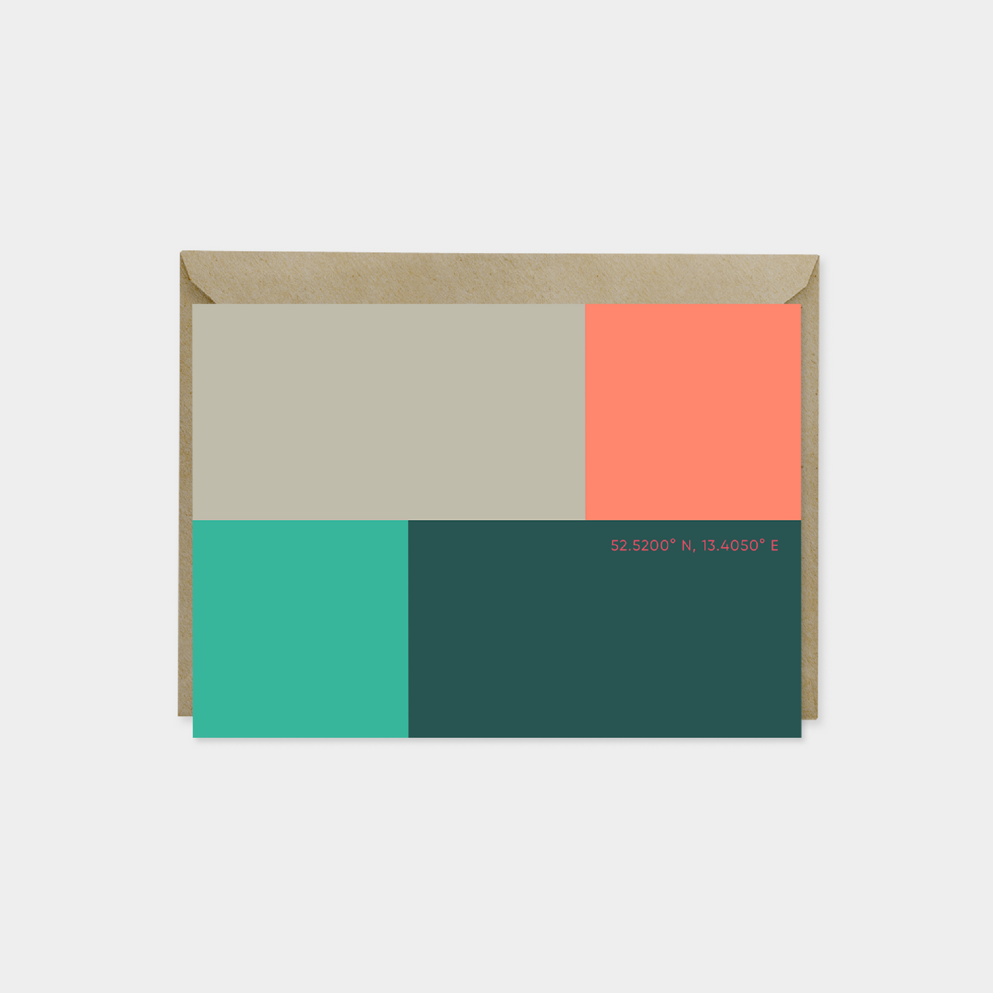 Berlin Germany Color Coordinates Travel Card