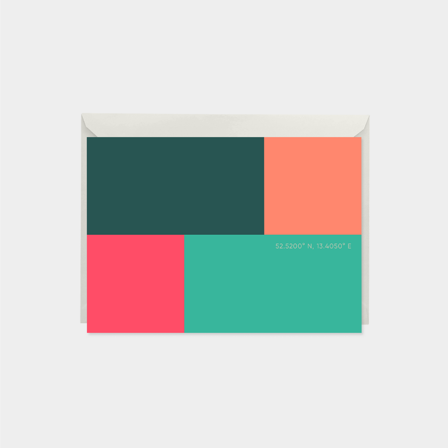 Berlin Germany Color Coordinates Travel Card III