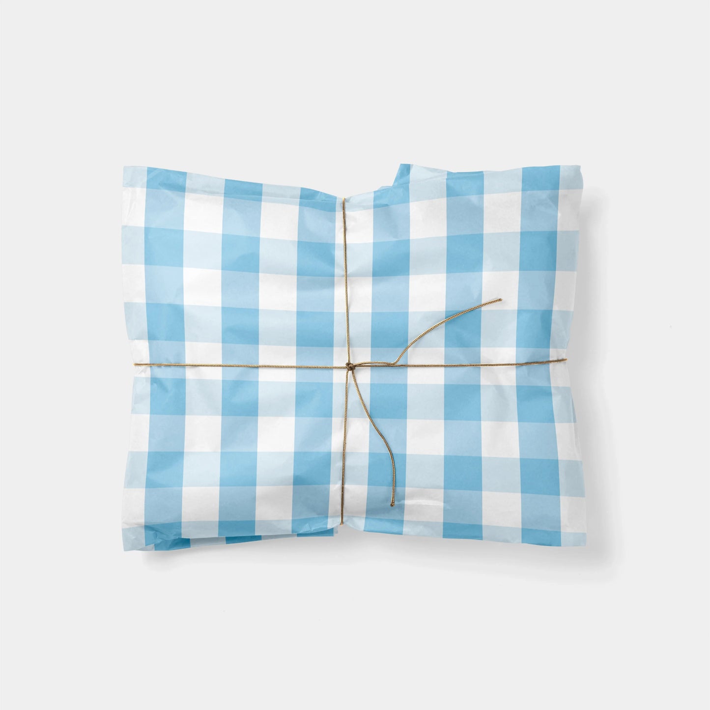 Big Blue Gingham Gift Wrap