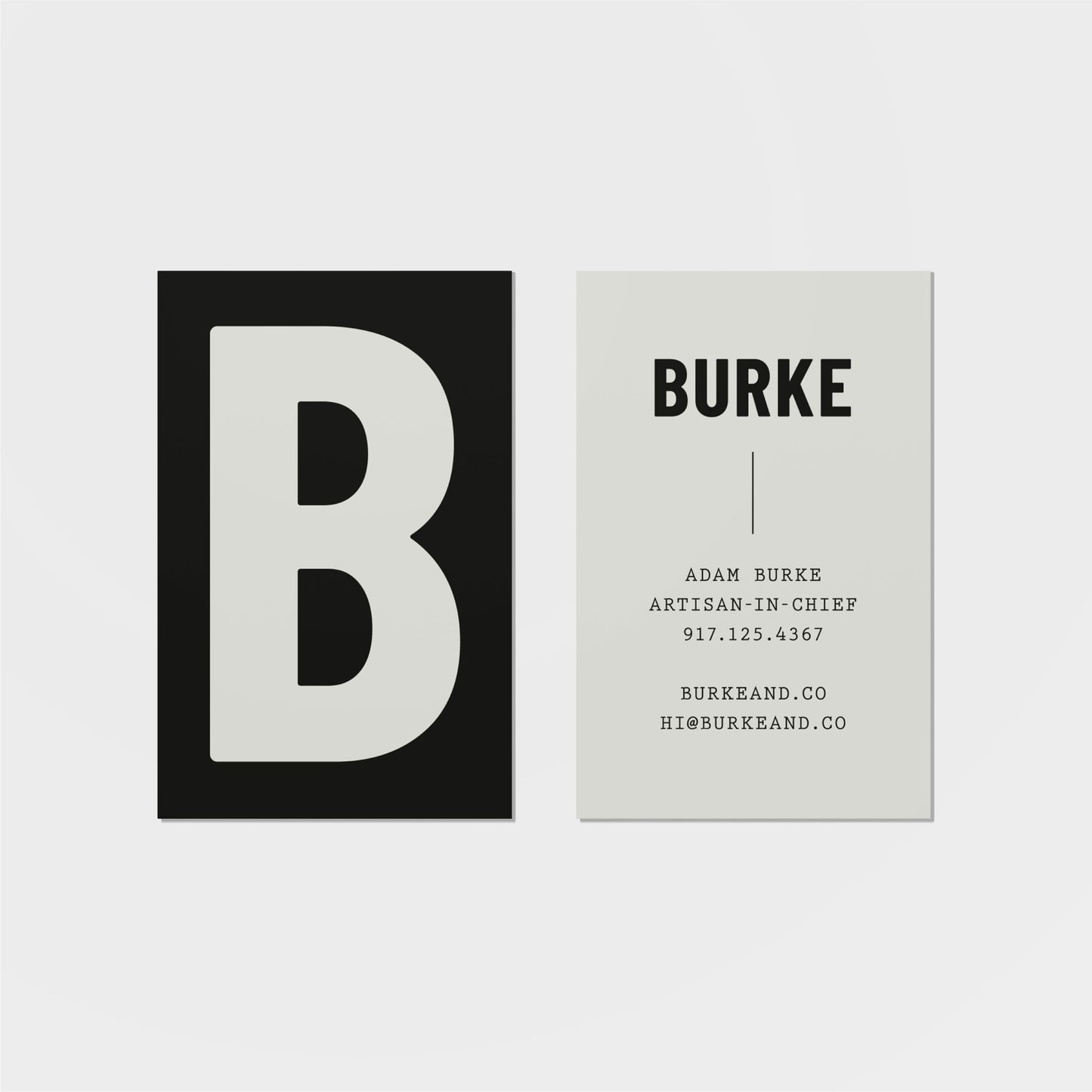 Big Letter Monogram Business Card V